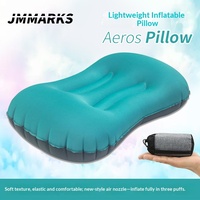 Coussin gonflable d'extérieur pour le cou, appui-tête, support lombaire de bureau, carré, en polyester et nylon, gonflage rapide