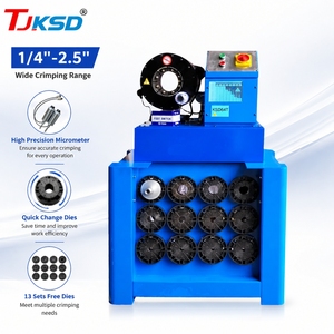 Presse à sertir hydraulique haute puissance 4KW à <span class=keywords><strong>changement</strong></span> rapide <span class=keywords><strong>de</strong></span> matrice, 1/4"-2.5" (64mm), 13 matrices, pour réparation <span class=keywords><strong>de</strong></span> voitures et d'excavatrices en atelier - Product Image 1