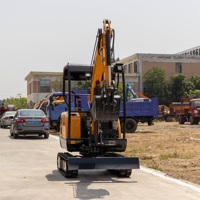 Excavator Mini Hidrolik Multiguna Berkualitas Tinggi Buatan China Desain Baru Model HT22 untuk Lahan Pertanian