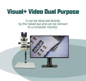 7-45x बड़े आधार इलेक्ट्रॉनिक वेल्डिंग मरम्मत ट्रिनोकुलर माइक्रोस्कोप मोबाइल लैपटॉप के लिए कैमरा के साथ कैमरा के साथ - Product Image 2