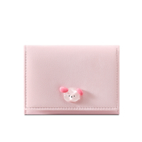 Dompet Wanita TAOMICMIC Desain Lipat Tiga Mini, Dompet Bergaya Segar dan Lucu, Dompet Pendek Segar untuk Pelajar, Dompet Fashion Ringan