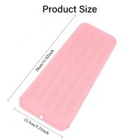 Tapis en silicone personnalisé avec logo, sans BPA, résistant à la chaleur, pour fer à boucler, lisseur et outils de coiffure