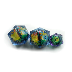 Dés à 20 faces personnalisés, grands dés polyédriques en résine, faits à la main, personnalisables pour les jeux de rô<span class=keywords><strong>le</strong></span> sur table Dungeons and Dragons - Product Image 1