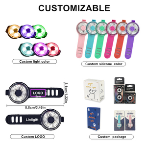 UMIONE مواد صديقة للبيئة طوق الكلب للماء قلادة الكلب كليب على ضوء البطارية الكلب دايت - Product Image 4