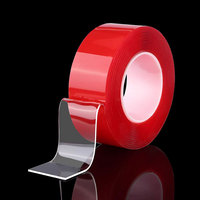 Cinta de Montaje de Espuma Acrílica PE Transparente sin Costuras, Reforzada, de 2mm, de Alta Resistencia, Impermeable, de Doble Cara, con Nano Gel para Tiras LED