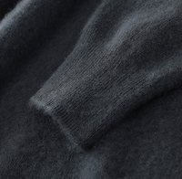 Pull en laine de Mongolie intérieure personnalisé avec logo, pull en laine tricoté pour homme, couleur unie, manches longues, couche intérieure chaude en laine pour l'hiver