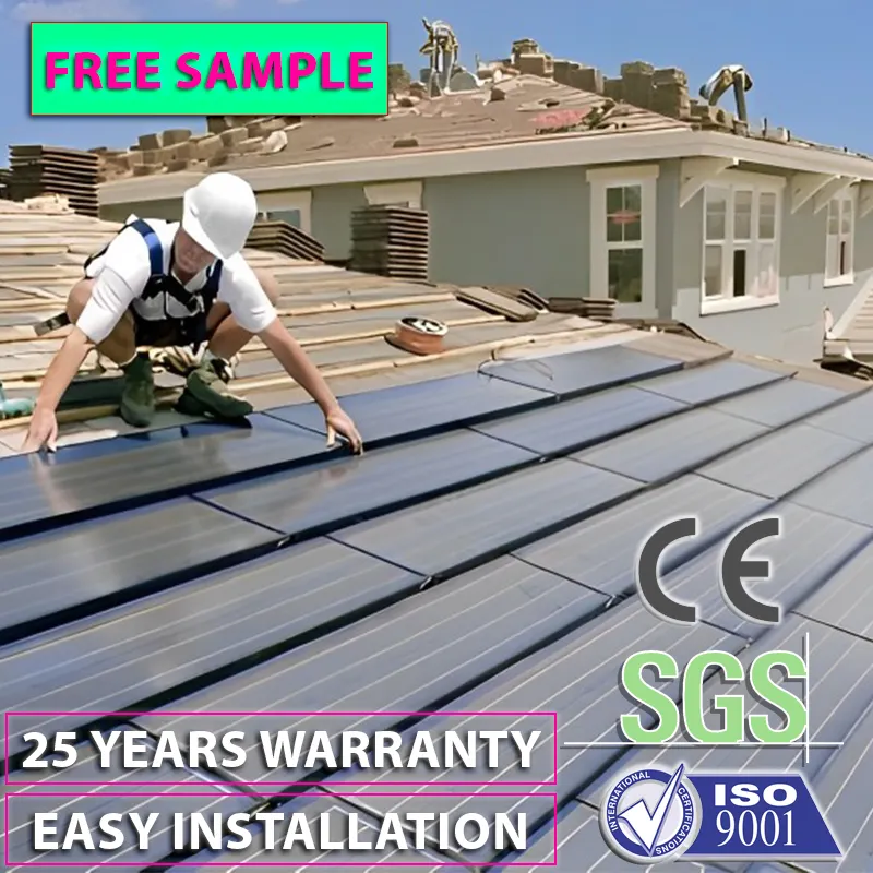 75w Quacent Top Energy BIPV tegole solari costruzione/materiali da costruzione tegole solari ecologiche sistema BIPV sistema solarsystem