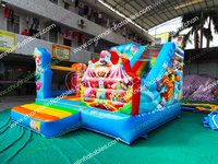 Cirque sautant château maison gonflable pull trampoline gonflable Combo