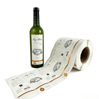 Étiquettes de bouteille de vin en vinyle imperméable imprimées sur mesure, autocollant adhésif en rouleau avec formes personnalisées pour vin glacé et vin blanc