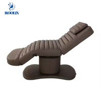 Table de massage électrique MOOLIN à 3 moteurs, lit de beauté réglable, chaise de traitement facial en cuir PU chauffée pour salon, hôtel, et usage domestique