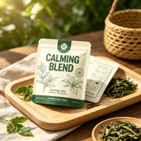 Sachet refermable à fermeture éclair imprimé en héliogravure, étanche à l'humidité, à trois soudures latérales, pour emballage de thé, aliments et snacks