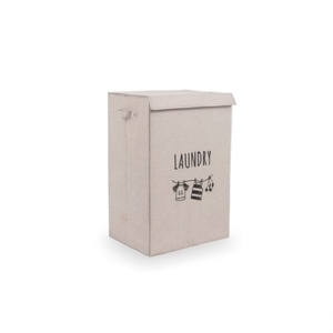 Caja de almacenamiento grande de imitación de lino con tapa para organizar la ropa sucia - Product Image 2