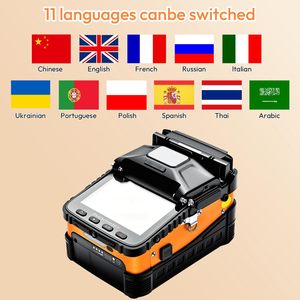 เครื่องเชื่อมใยแก้วนำแสง Duogalia รุ่น AI-5 Pro อัตโนมัติ สำหรับ FTTH พร้อมระบบโฟกัสอัตโนมัติ และการจัดตำแหน่งแกนใยแก้ว 6 มอเตอร์ สีส้ม-ดำ - Product Image 1