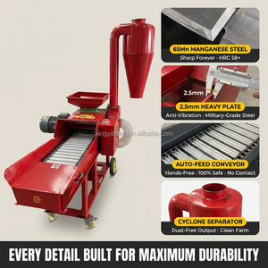 Broyeur à fourrage portable, hacheuse de fourrage, moteur à essence pour luzerne, avoine, alpaga, lamas, aliments pour bétail, 200-400 kg/h - Product Image 6