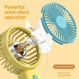 2026 New Portable Handheld Fan USB Rechargeable Mini Desk Fan with Phone Stand Function for Student Office Travel Car RV Use - Product Image 3