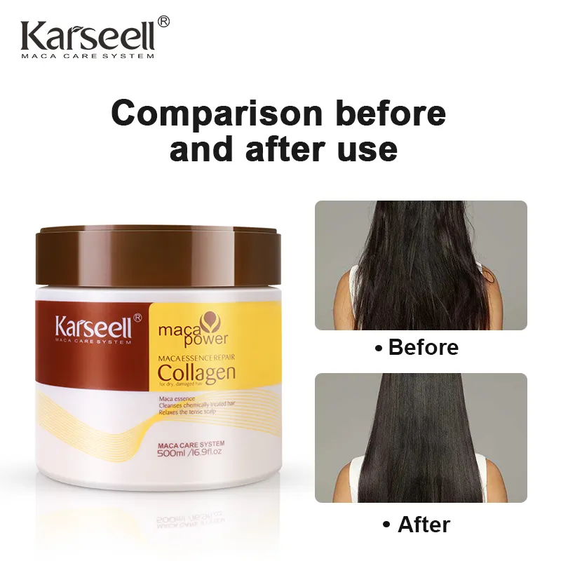 Karseell Masque capillaire au collagène pour réparer les cheveux secs et abîmés