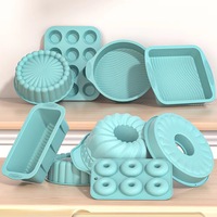 Ensemble de 9 moules à pâtisserie en silicone, formes géométriques (tournesol/citrouille), moules à pain DIY, résistants au four, pour la pâtisserie domestique