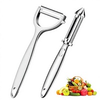 Sharp Vegetable Peelers-10 Years No-Rust Stainless Steel Serrated Manual Easy Use Durable Non-Slip Ergonomic