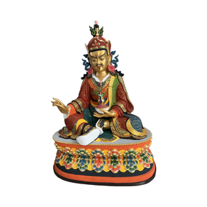 <span class=keywords><strong>Statue</strong></span> de Guru Rinpoché peinte et ornée de couleurs vives pour le culte et la décoration bouddhistes - Product Image 1
