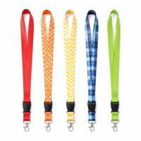 Porte-badge rétractable professionnel en polyester avec fermoir en acrylique pour service de réception et travail
