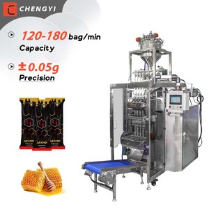 เครื่องบรรจุซองแบบแท่งสำหรับน้ำผึ้งและของเหลวอื่นๆ ขนาด 10 มล. 15 มล. 20 มล. แบบอัตโนมัติ ระบบลมอัด ปิดผนึกหลังหลายช่อง - Product Image 1