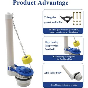 Ensemble de remplacement de bouton poussoir pour valve de chasse double pour toilettes à cuvette séparée, compatible avec Geberit, pièce de réparation à commande par bouton supérieur - Product Image 3