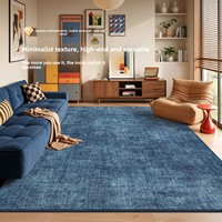 Blauer Bauhaus-Teppich Mid-Century Modern Bodenbelag für Wohnzimmer Schlafzimmer Dekoration