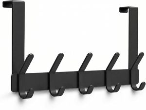 Heavy Duty Carbon Steel Over Door Hanger Space Saving Multipurpose Coat Rack for Home Office - Product Image 2