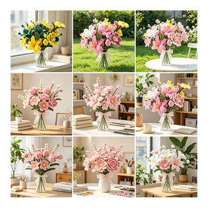Material de arte educativo DIY, limpiapipas de terciopelo de 8 mm para decoraciones creativas en el aula y hermosas flores de limpiapipas - Product Image 6