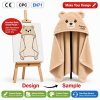 Produsen Mainan Boneka Plush Kustom, Boneka Beruang Plush Kustom dengan Handuk Mandi Berkerudung, Cepat Kering, Daya Serap Tinggi, Logo Kustom, Handuk Plush Pembungkus Bayi