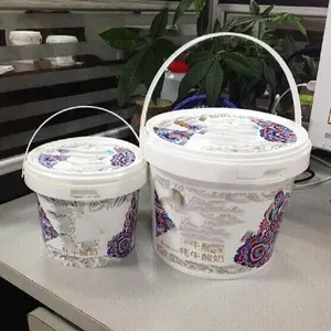 Manufacturer Iml Disposable Round 400ml Plastic Ice Cream Packaging Containers