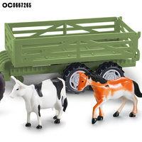 Série Ferme pour Enfants : Jouets Éducatifs en PVC, Camions de Transport Animaux (Vache, Cheval), Modèles de Tracteurs RC pour Enfants avec Logo Personnalisé OEM