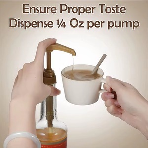 Nouveau design fermeture lisse 8ml 10ml 28/400 pompe à sirop en plastique de qualité alimentaire Monin pompe Torani café confiture <span class=keywords><strong>Davinci</strong></span> pompe distributeur - Product Image 4