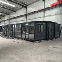 Maison conteneur préfabriquée extensible et pliable de 40 pieds avec cuisine pour usage extérieur