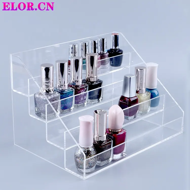 Elor Desktop Acryl Display Stand Kosmetik Ausstellungs regal für High-End-Nagellack Show Großhandel und kunden spezifisch