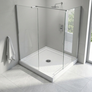 Base de Ducha Acrílica de Perfil Bajo, Ultra Delgada, Rectangular, Superficie Antideslizante, Desagüe en Esquina, Plato de Ducha para Baños con Acceso Directo - Product Image 5