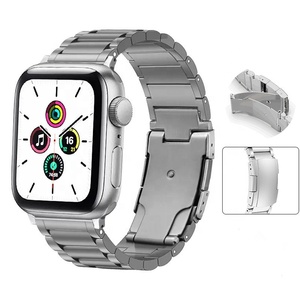 <span class=keywords><strong>Bracelet</strong></span> en <span class=keywords><strong>titane</strong></span> pour <span class=keywords><strong>Apple</strong></span> <span class=keywords><strong>Watch</strong></span> <span class=keywords><strong>Ultra</strong></span> 2, 49 mm, avec fermoir à double bouton pour bracelets IWatch S9 - Product Image 1