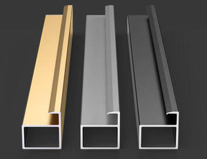 Perfiles de Aluminio Serie 6063 para Puertas, Marco Oculto, Vidrio, Cocina, Armario, Puerta de Acero - Product Image 5