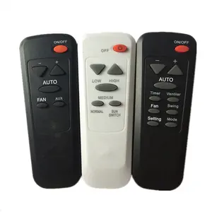 Özelleştirilmiş Mini 6 7 8 10 düğmeler IR uzaktan kumanda 2 * AAA pil ile Fan TV hava klima cihazı siyah beyaz renk