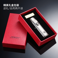 Briquet torche JOBON rechargeable à double flamme, design minimaliste, avec logo personnalisé, pour cigares, au gaz butane, idéal pour les cadeaux promotionnels