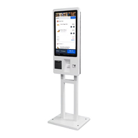 Kiosco de Autoservicio con Pantalla Táctil Capacitiva de 21'', 24'', 27'', 32'' para Interiores y Exteriores, Kioscos de Pago para Restaurantes de Comida Rápida