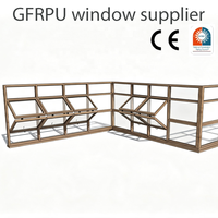 Fenêtre pliante verticale en polyuréthane renforcé de fibre de verre, grande ventilation pour balcon