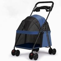 Poussette pliable multifonction 2-en-1 JXB pour chat et petit animal de compagnie avec porte-gobelet – Meilleure vente