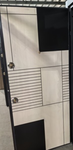 Puerta de acero de <span class=keywords><strong>Metal</strong></span> de entrada de alta calidad 2025 puertas de estilo ruso de apartamento de moda con segunda cerradura - Product Image 3