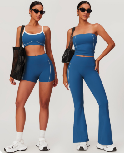 2026 New Sports Gym Suit for Women Solid Pattern Fitness Yoga Workout Clothing Women's Athletics Wear · image 3