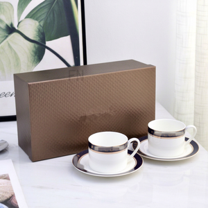 European Luxury Red Blue Circle Classic Bone China Porcelain <b>Tea</b> <b>Cup</b> <b>Saucer</b> Set Eco-Friendly Gift Box Coffee Afternoon <b>Tea</b> - Product Image 1