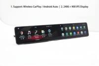 Lecteur multimédia de voiture à double écran de 12,3 pouces avec GPS et aide au recul pour Mercedes-Benz GLA CLA Classe A W176 C117 X156 2015-2019 NTG5.0 Écran IPS