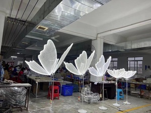 D82 sáng tạo đạo cụ đám cưới bướm Led tầng thường vụ trang trí đèn đám cưới lối đi đám cưới Backdrop trang trí - Product Image 2