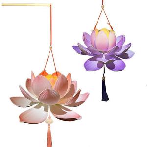 Navidad hogar piscina decoración Faux agua lirio látex flotante flores de loto artificiales con luces LED - Product Image 2