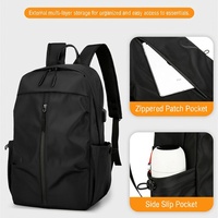 Sac à dos d'affaires étanche en tissu Oxford avec port USB pour ordinateur portable, idéal pour les voyages, l'école et les activités de plein air